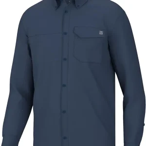 Men's Tide Point Solid Long Sleeve Shirt, Button