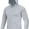 Men's UPF 50+ Sun Protection Lightweight Hoodie Shirts Long Sleeve Fishing Shirts SPF UV Hiking Swim