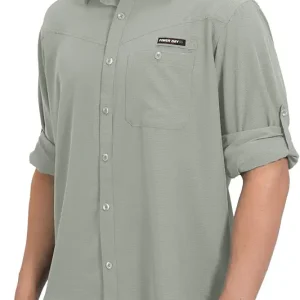 Men's UPF 50 UV Protection Shirt, Breathable Long Sleeve Fishing Hiking Shirts, Quick Dry