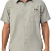 Men's UPF 50 UV Protection Shirt, Ultra-Breathable Short Sleeve Fishing Hiking Shirts