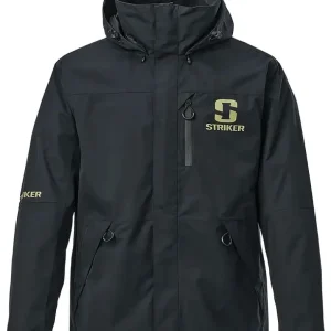 Men's Vortex Durable Breathable Waterproof Outdoor Fishing Rain Jacket with Adjustable Hood & Reflective Elements