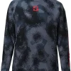 Men's Wavebreak UPF 50+ Lightweight Moisture Wicking Fishing Shirt - Casual Active Long-Sleeve Top with Logo Print
