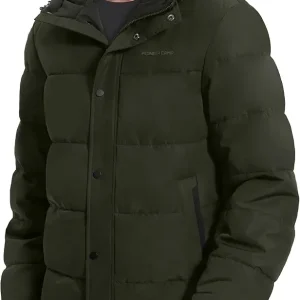 Mens Winter Coat Warm Winter Puffer Jacket Waterproof Thicken Insulated Windproof Hooded Down Quilted Coat