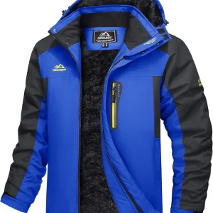 Men's Winter Coats Water Resistant Snow Ski Jacket Fleece Lined Parka 5 Pockets