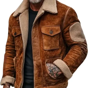 Mens Winter Jacket Pocket Cardigan Zipper Sweater Jacket Warm Winter Trench Coat Puffy Jacket Long Trench Coat