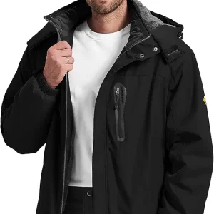 Men's Winter Skiing Jacket Waterproof Warm Snow Fleece LiningCoat Mountain Hooded Windproof Rain Jacket S-5XL