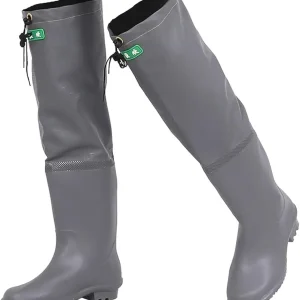 Mens Womens Fishing Waders Boots, 60cm High Knee Hip Wading Boots for Fishing and Hunting, Lightweight Anti Slip