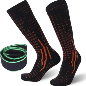 Merino Wool Waterproof Socks, Men Women Knee High Breathable Hiking Running Socks 1 Pair
