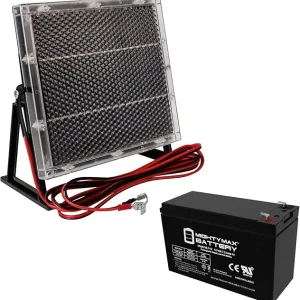 Mighty Max Battery 12V 7.2AH Replacement Battery Compatible with Marcum LX-3TC Ice Fishing Sonar + Solar Panel