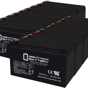 Mighty Max Battery 12V 7Ah F2 Replacement Battery for Marcum LX-3TC Ice Fishing Sonar - 10 Pack
