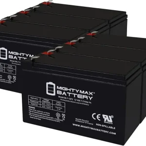 Mighty Max Battery 12V 7Ah F2 Replacement Battery for Marcum LX-5 Ice Fishing Sonar - 6 Pack