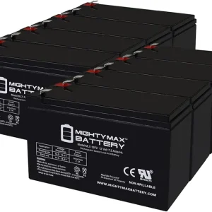 Mighty Max Battery 12V 7Ah F2 Replacement Battery for Marcum LX-5 Ice Fishing Sonar - 8 Pack