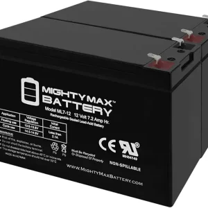 Mighty Max Battery 12V 7Ah Replacement for Vexilar FLX-28 ProPack II Flasher - 2 Pack