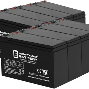 Mighty Max Battery 12V 8Ah SLA Battery for Marcum LX-3TC Ice Fishing Sonar - 8 Pack