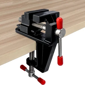 Mini Vise Clamp Small Bench Vice Clamp on Table Vise Drill Press Vice for Wood Craft Carving Jewelry Making DIY Clip on Tool