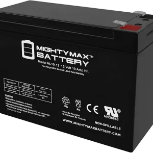 ML10-12 - 12 Volt 10 AH, F2 Terminal, Rechargeable SLA AGM Battery