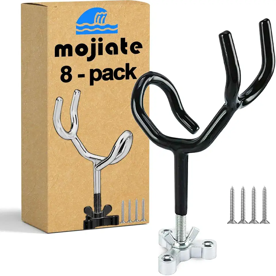 Mojiate Marine Fishing Rod Holders | PVC Coated Steel, Sure Grip Base | Boat/Yacht Fishing Gear