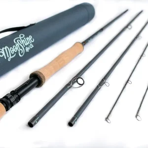 Moonshine Rod Co. Fly Fishing Rod with Carrying Case and Extra Rod Tip Section, Slow-Medium-Fast Action
