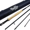 Moonshine Rod Co. Fly Fishing Rod with Carrying Case and Extra Rod Tip Section, Slow-Medium-Fast Action