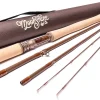Moonshine Rod Co. Fly Fishing Rod with Carrying Case and Extra Rod Tip Section, Slow-Medium-Fast Action