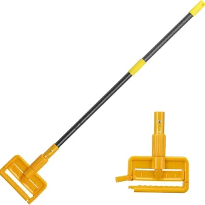 Mop Handle Commercial Heavy Duty - 60 inch Metal Commercial Mop Stick, Adjustable for Industrial & Household Floor Cleaning, 1Pack