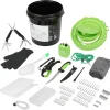 Mossy Oak 126PC Fishing Tool Kit, Fishing Gear Accessories Includes Bait Bucket with Speed Aerator, 25-in-1 Fishing Pliers, Fillet Knife, Hook Assortment, Gloves & More, Fishing Gifts for Fisherman