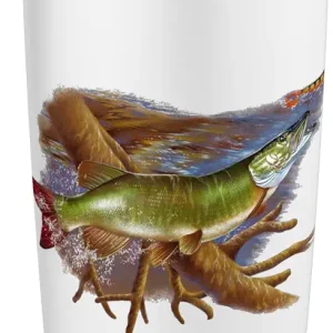 Muskie Hunter Musky Fisherman Lure Fly Fishing Novelty Gifts Stainless Steel Insulated Tumbler