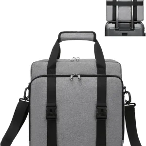 Muzale Starlink Mini Case for Starlink Mini Dish Kit Travel Carry Bag with Shoulder Straps Handle Portable Carrying Bag with Cotton Liner for Accessories Cables Grey