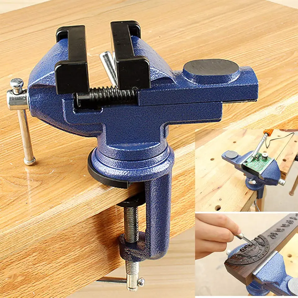 MYTEC Home Vise Universal Rotate 360� Work Clamp-On Vise, 3.2"