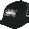 Navigator Fishing Hat with Camo Patch and Amercian Flag Patch - Trucker Hat Mesh Back Adjustable Baseball Cap