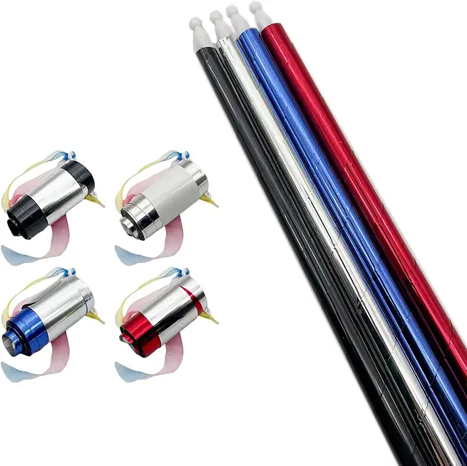 Neliky 35.4in/90cm Plastic Magic Pocket Staff Collapsible Appearing Cane Magic Pocket Bo Staff with Video Turorial, Magic Tricks for Stage Magic Show(4Pcs Multiple Colors)