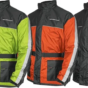 Nelson Rigg Solo Storm Rain Jacket, Waterproof, Breathable, and Packable (Hi-Vis Yellow/Black, Large)