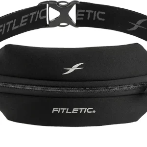 Neo Race Belt, Black | Unique No Bounce Design for Marathon, Triathlon, Trail, 5k, 10k | Running Belt | N01R-01