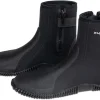 Neoprene Diving Boots, 3mm 5mm Water Shoes Glued Blind Stitched Wetsuit Booties Adult Men Women with Anti-Slip Rubber Sole Side Zipper