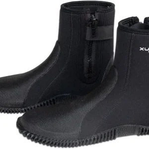 Neoprene Diving Boots, 3mm 5mm Water Shoes Glued Blind Stitched Wetsuit Booties Adult Men Women with Anti-Slip Rubber Sole Side Zipper