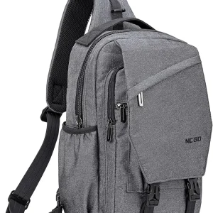 NICGID Sling Bag Backpack, 13.3'' 14.1'' Laptop Bag Crossbody Shoulder Chest Backpacks Travel Outdoors for Men Women