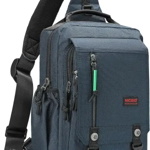 NICGID Sling Bags Chest Shoulder Backpacks, 13.3'' 14.1'' 15.6''Laptop Backpack Crossbody Messenger Bag Travel Outdoor