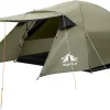 Night Cat Camping Tent 2 3 Persons with Porch Family Backpacking Tent Double Layers Waterproof Easy Clip Setup 7x6x4.3ft Porch Pole Not Inlcuded