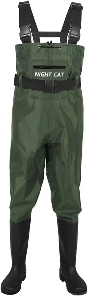 Night Cat Fishing Waders for Men Women Waterproof Hunting Chest Wader with Bootfoot Belt Breathable Lightweight Size 6 to 14