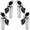 NovelBee 4pcs Boat Fishing Rod Holders,Stainless Steel Fishing Rod Rack Flush Mount withCap,Liner,Gasket (30 Degree Rod Holder)