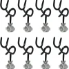 NovelBee 8pcs of 25 Degree Sure Grip Steel Fishing Rod Holder for Rails 1-1/6" to 1-1/4",Wire Form Rod Holder for Boat Rod Racks