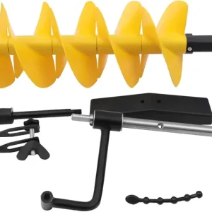 Nylon Ice Drill Auger 8'' Cordless Drill Adapter Hand Held Drill Ice Augers Bit with Adjustable 14in Extension Rod Electric Drill Clips for Ice Fishing 8"x41'' (14'' Extension Rod)