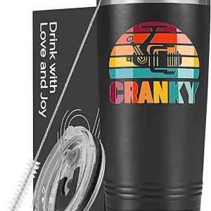 Onebttl Fishing Gifts for Men Unique, Cool Gifts for Fishing, Funny Fishing Gifts, Mens Fishing Gifts, Bass Fly Fishing Christmas Gifts, 20oz Stainless Steel Tumbler, Cranky