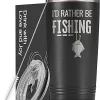 Onebttl Fishing Gifts for Men Unique, Cool Gifts for Fishing, Funny Fishing Gifts, Mens Fishing Gifts, Bass Fly Fishing Christmas Gifts, 20oz Stainless Steel Tumbler, Laser I'd Rather Be Fishing