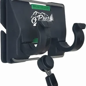 O�Pros 3rd Hand Belt Clip Rod Holder for Fly Fishing and Spinning Rods� (Mossy Oak Original Bottomlands Camo) (Mossy Oak Elements Agua Camo) (Black) (Black)
