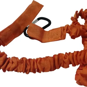 orange SUP Kayaking Accessories Stretchable Safety Kayak Paddle Strap for kayak paddles, fishing rods and many other items That need to be fastened to The boat.