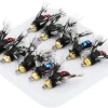OriGlam 10pcs Fly Fishing Lures Kit - Fishing Fly, Handmade Lures Assortment with Artificial Bait Hooks for Bass, Trout, Salmon
