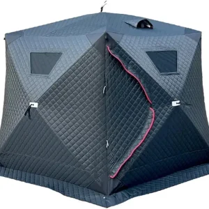 Outdoor Camping Ice Fishing Tent Insulated Thicken Quick Set Up Winter Fishing Tent Compatible with 5-8 People/4 People (Grey for 5 8 People)