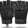 Outdoor Men's Knuckle Protection Workout Training Fingerless Gloves