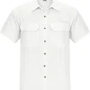 Outdoor Ventures Men's Lightweight Short Sleeve Fishing Shirt UPF 50 Button Down Quick Dry Cooling Hiking Travel Safari Shirt